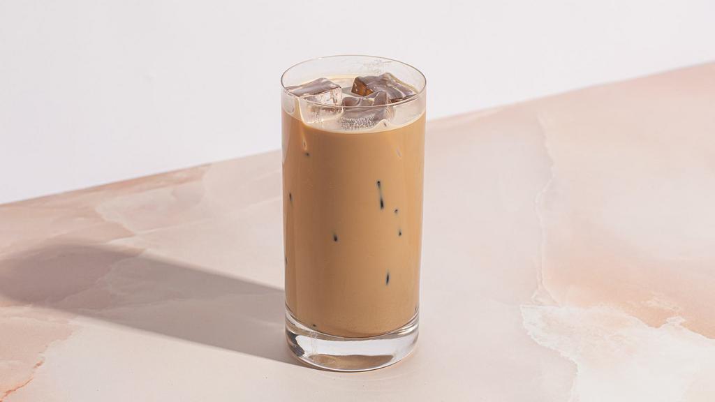 Iced Latte ·  Double espresso, poured over your choice of milk, finished with ice.