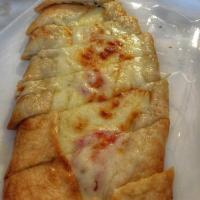 Cheese Pide · Kasarli pide. A thick dough crust stuffed with Turkish kasar cheese. Stuffed dough dish.