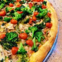 Vegetarian Pizza · Mushroom, peppers, broccoli, spinach and onions. 