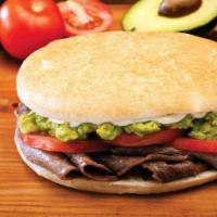 Steak Sandwich · Bistec. Sandwich with beef steak.