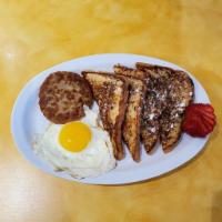French Toast · Add bacon and egg for an additional charge.
