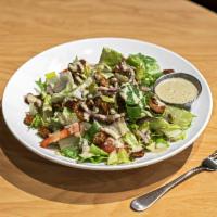 Live Caesar Salad(Organic) · Romaine lettuce, tomatoes, red onions, sunflower seeds, pumpkin seeds and sesame seeds. Fini...