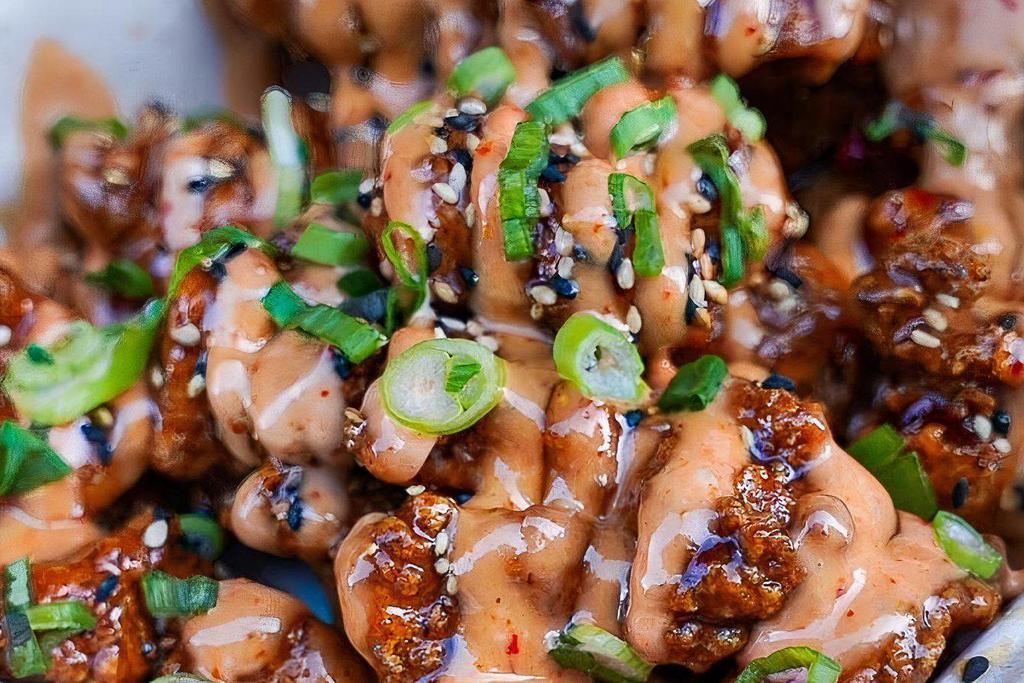 Sweet Chili Chick ’n Pop · with Samurai Sauce and Sesame