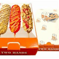 Two Hands Signature Set · Our 3 Most Beloved Corn Dogs! (Classic Dog + Two Hands Dog + Spicy Dog)