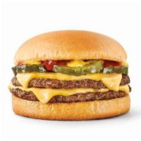 Quarter Pound Double Cheeseburger · made w/ mustard, ketchup & pickles