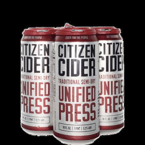 Citizen Cider Unified Press · Must be 21 to purchase. 16 oz. can. 