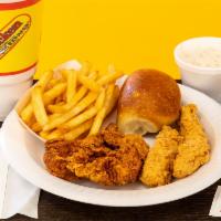 4 Express Tenders Combo · Includes regular side, biscuit or roll and 32oz drink.