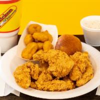 7 Express Tender Combo · 7 Express Tenders served with gravy, 1 regular side item, a biscuit or a roll, & a 32oz drink