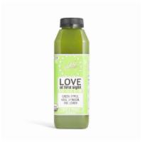 Love at First Sight (16 fl oz) · Green juice (kale & spinach) sweetened with green apple and cut with a splash of lemon. Cert...
