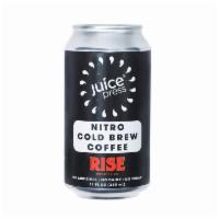 Nitro Cold Brew Coffee Can · In collaboration with rise coffee. USDA organic, fair trade nitro cold brew.