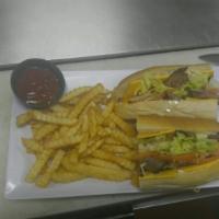 Cheesesteak Sandwich · Peppers, onions and American cheese.
