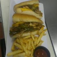 Chicken Cheesesteak Sandwich · Peppers, onions and American cheese.