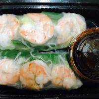 14. Summer Roll · Soft salad roll, mint leaves and vermicelli noodle with choice of protein.