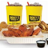 8 Piece Crispy Tender Combo for 2 · 8 Breaded Tenders with up to 2 sauces, large fries and veggie sticks, 2 dips and (2) 32oz be...
