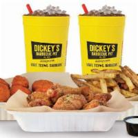 15 Piece Meal for 2 · 15 Pit-Smoked Bone-In or Traditional Boneless Wings  with choice of up to 2 sauces, large ha...