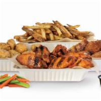 24 Piece Family Pack · 24 Pit-Smoked Bone-In or Traditional Boneless Wings with choice of up to 2 sauces, large han...