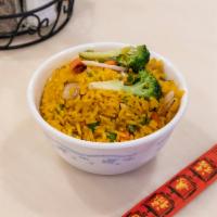Vegetable Fried Rice · Stir fried rice with veggies.
