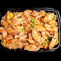 Chicken Fried Rice · Stir rice with chicken on the Teppan 