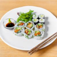 Vegetable Maki  · Tofu veggie roll, tempura veggie roll, veggie croquette roll, cucumber roll, edamame pods, a...