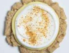 Banana Cream Pie · Graham cracker cookie with banana icing, topped with whipped cream.