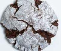 Chocolate Crinkle Cookie · A chewy chocolate cookie rolled in confection.