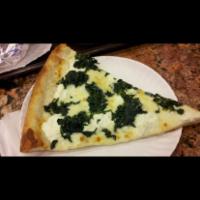 White Spinach Pizza Slice · 