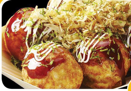 Takoyaki (5 Pcs) · Batter made from octopus and shapped into a ball. 