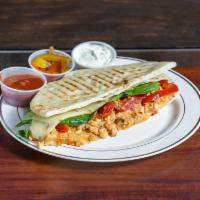 P8. City Panini · Chipotle chicken, pepper jack cheese, spinach, roasted pepper and chipotle mayo.