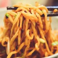 Zha Jiang Noodle 炸酱 · Traditional Chinese noodle with special made ground pork soy bean paste(ground pork can not ...