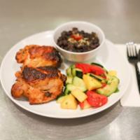 Chicken Combo · Brazilian style chicken with your choice of any 2 hot dish or salad.
