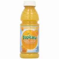 Tropicana 100% Orange Juice 15.2oz · 100% pure orange juice with added Calcium and Vitamin D.