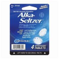 Alka-Seltzer Original 4 Count · For normal people, try Alka-Seltzer for relief from heartburn and indigestion.