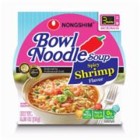 NongShim Bowl Noodle Soup, Spicy Shrimp 3.03oz · Holy Shrimp! This savory, hot & spicy, delectable, shrimp soup will blow your mind, cuz it's...