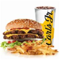 Super Star® with Cheese Combo · Two charbroiled all-beef patties, two slices of melted American cheese, lettuce, tomato, sli...