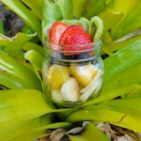 Fruit Salad · 8 Oz Cup of Fresh Cut Banana, Strawberry, Kiwi, Blueberry, Agave and Lemon