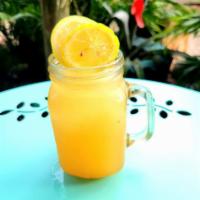 Lemonade · Fresh squeezed lemons, organic raw cane sugar, filtered water.