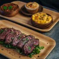 Texas Dry Rubbed Beef · House spiced dry rubbed hangar steak, grilled and served medium, sweet and salty slow-cooked...