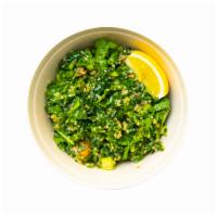 Kale & Quinoa with Preserved Orange - Side · Kale and quinoa, dressed in rosemary vinaigrette and lemon, with preserved orange, grilled o...