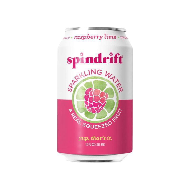 Spindrift Raspberry Lime · Sparkling water with raspberries and lime.