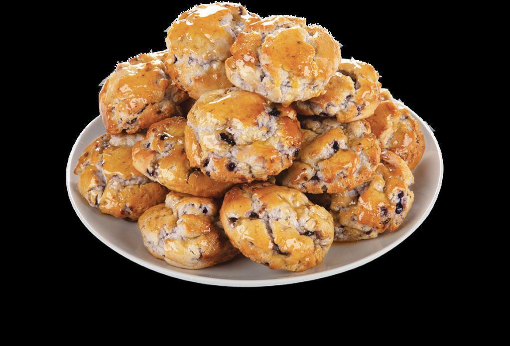 Blueberry Biscuits · Think of all the naturally sweetened goodness in our honey butter biscuits and add blueberries! Our blueberry biscuits come in 1, 3, or 6 biscuit options!