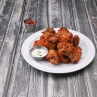 10 Wings · Served with ranch dressing.