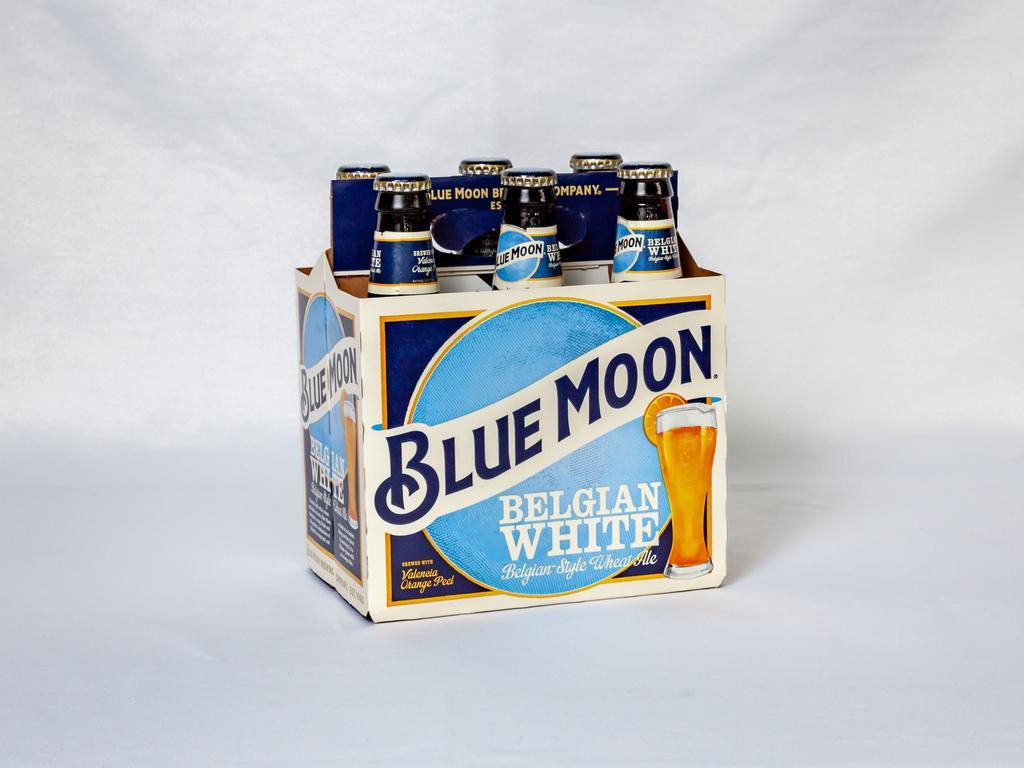 6 Pack of Bottled Blue Moon Beer  · Must be 21 to purchase. 12oz. 5.4% ABV. 
