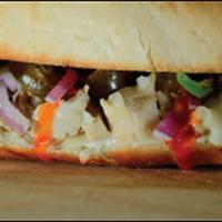Buffalo Chicken Sandwich · Loaded with grilled chicken and topped with fresh mozzarella cheese, crisp green peppers and...