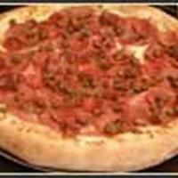 The Hercules Pizza · 6 premium meats. Salami, pepperoni, Canadian bacon, beef, spicy Italian sausage and bacon.
