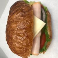 Turkey croissant  · A flaky French pastry.