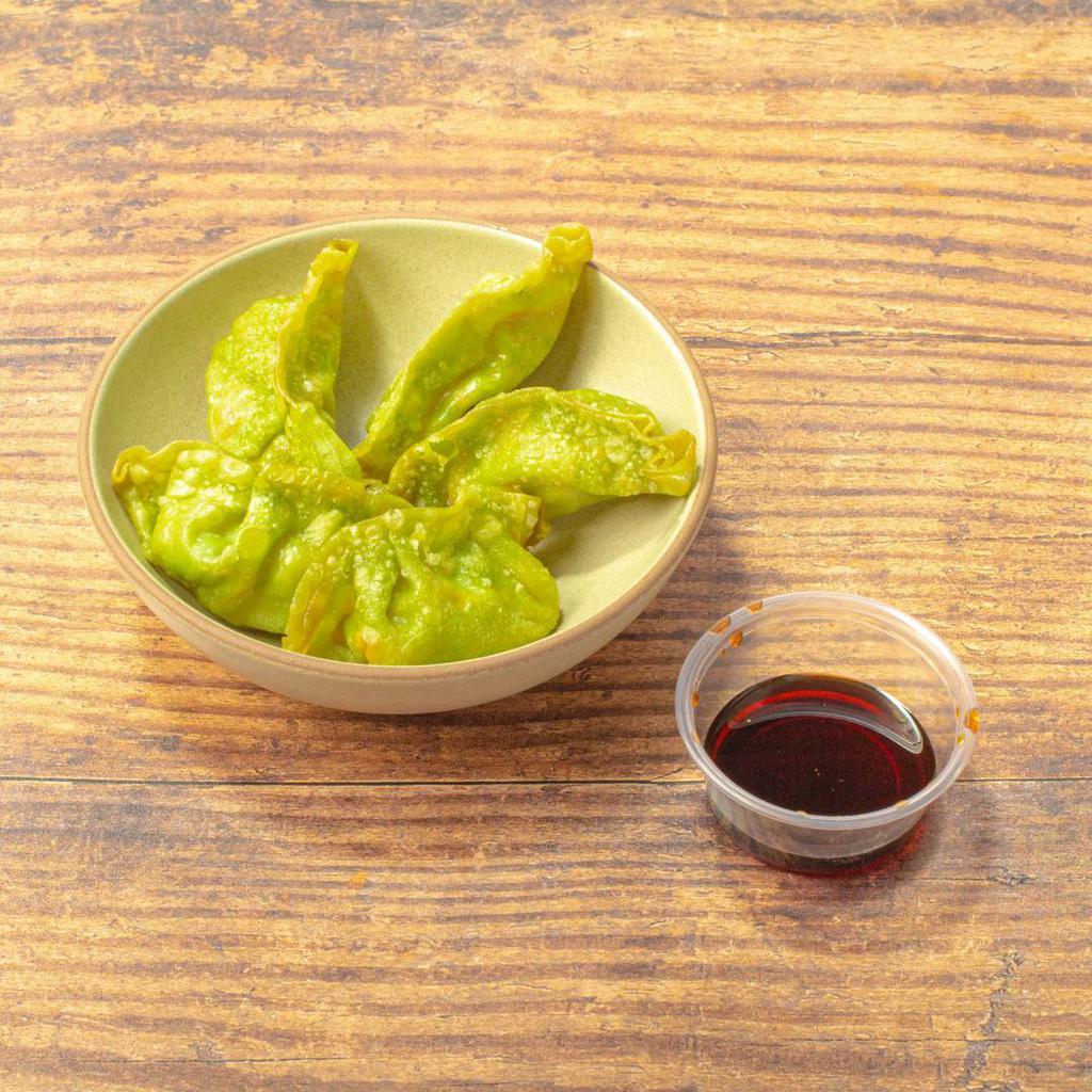 Vegetable Gyoza by Glaze Teriyaki Grill · By Glaze Teriyaki Grill. Crispy dumplings filled with minced vegetables. Served with our gyoza dipping sauce. Vegetarian. Contains gluten, soy, nightshades, and eggs. We cannot make substitutions.
