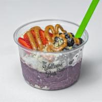 Valencia Bowl · Acai + Coconut base. Includes organic hemp granola, strawberries, bananas, blueberries, hemp...