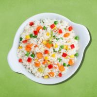 Veggie Fried Rice · Long grained basmati rice cooked with vegetable indo-chinese style.