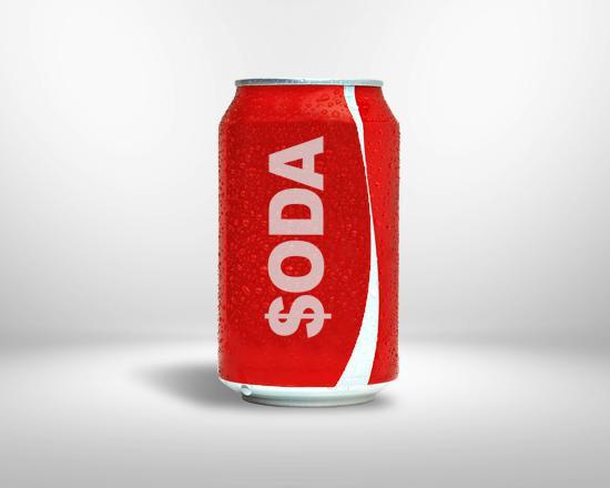 Soda Can · Carbonated soda with your choice of flavor that quenches your thirst!
