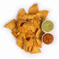Tortilla Chips · House-made chips with choice of salsa